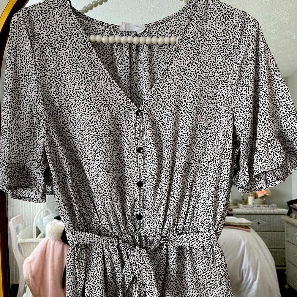 Black and White Blouse